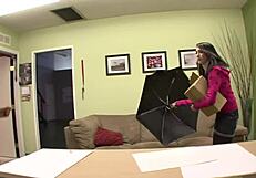 hot scissoring lesbian babes grind together