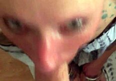 have you ever had a staring contest with a slut sucking your cock