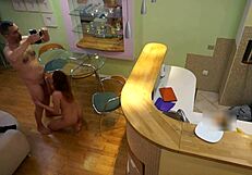 Redhead Stepdaughter Bent Over for Daddy's Fuck