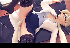 fingering hentai babe in pov masturbation