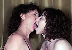 lesbian deep kisses between milf stepmom and teen stepdaughter