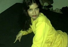 Latina stepsister sucks cock while standing, getting creampie.