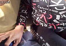 A MILF seduces a stranger on a bus ride