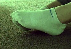 dirty socks hidden in sneakers