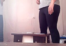 In the lesbian illusion, the card loser performs intense cunnilingus on her partner.