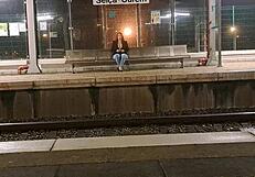 Public outdoor train station banging with a stranger, hell yeah!