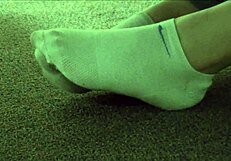 dirty socks hidden in sneakers