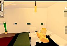 在Roblox RP游艇房间里干了个小骚货！