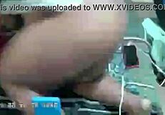 Married woman with an hourglass shape caught in the act of infidelity