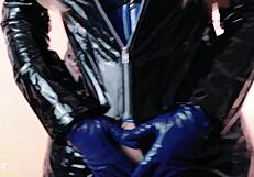 Arya Grander in PVC coat, fetish fun with a MILF domina