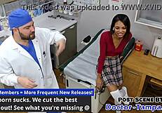 Become Doctor Tampa! Humiliate Ebony Solana During Her Cheerleading Physical – She Thought It Was Formal, But You'll Examine This Hottie Thoroughly!