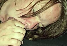 wife spits on cock and keeps moaning while deepthroating