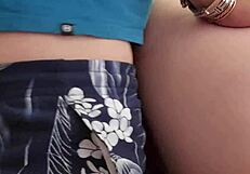 Hot Babe Hitchhiker Sucks Dick on Way to Motel Before Pussy Creampie