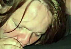 wife spits on cock and keeps moaning while deepthroating