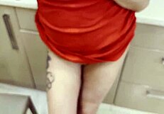 Mature teacher hard fucked in the kitchen by horny stud