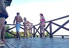 Yo, check this leaked vid of students filming a wild orgy on the dorm deck!