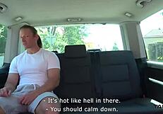 Exclamatory-Provocative Hell yeah! Pick-up whore gets cumshots all over in van backseat!