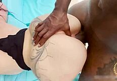 Avalon and Mira in interracial action with creampies
