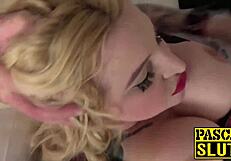 Submissive Blonde Loula Lou Squirts During Rough Anal Drilling