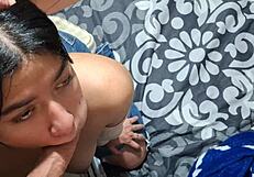 My Girlfriend Giving a Deepthroat, Craving Cum on Her Face