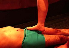 Femdom OL Crushes Man's Protruding Penis