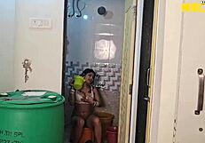 Steamy shower scene with hot Indian housewife and cock sucking