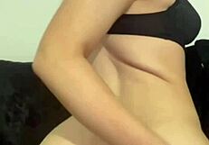 this horny british girl is doing solo toy play, so hot