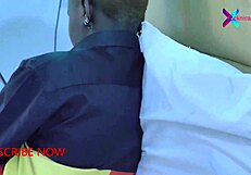 Horny latina visitor moans while fingering wet pussy with big cock lover