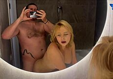 Beautiful slut gets fucked hard in the bathroom