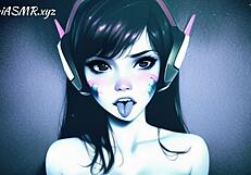D.Va ASMR kissing and sucking creates amazing tingles