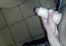 narrating a latina using a pocket pussy with big monster cocks for solo masturbation