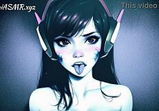 D.Va ASMR kissing and sucking creates amazing tingles