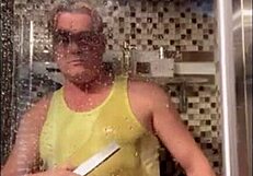 Detailed daddy scene with protein douche