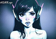 D.Va ASMR kissing and sucking creates amazing tingles