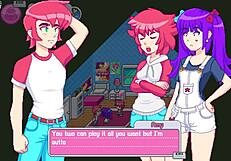 step sister drops towel in shower scene