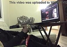 just chilling while a muslim smoker milf gives me a wild blowjob