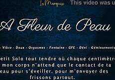 French European woman performs solo dirty talk session in intimate setting