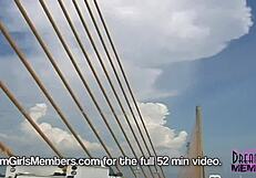 Topless in convertible over bridge?