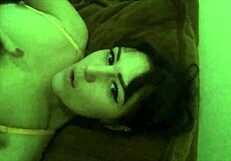 Innocent Brunette Fingers Herself Outdoors Boldly.