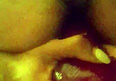 Ebony Close-Up Anal Dildo Play