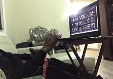 just chilling while a muslim smoker milf gives me a wild blowjob