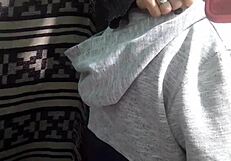 We set up the webcam with Fati late at night after they all leave for our group threesome