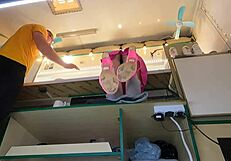 Hot young chick gets upskirt voyeured at work hidden cam