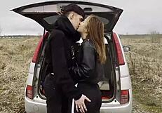 Fuck, that teen couple is wild in the car!