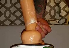 i love my quick dildo session with huge toys in my ass, feeling the gaping pleasure