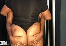 Tattooed Big Ass BBW Lady Rides Monster Cock in Group Doggie, Feeling Intense Pleasure and Wet Pussy Excitement