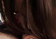 hot girl really knows how to blowjob a dick until cum inside that cute mouth