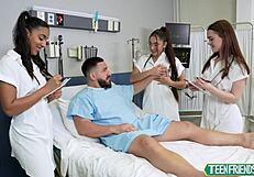 latina stepsisters enjoy mutual massage session