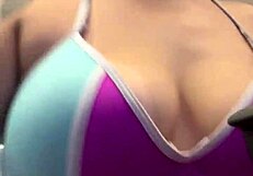 i got super horny training in thong bikini at ipanema beach gym