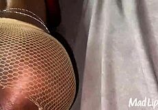 Man, this slim black lactating milf got pounded by a huge black cock!